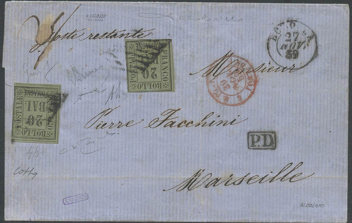 27.12.1859, lettera da Bologna per ... 