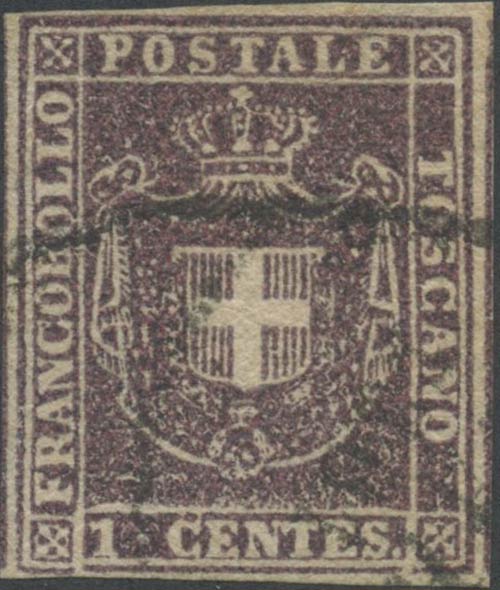 1860, 1c. N17 Violetto bruno, ... 