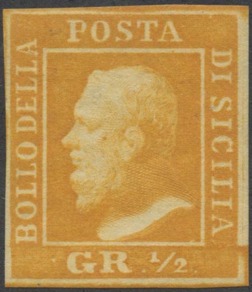 1859, 1/2gr. N.2 Arancio (II tav.) ... 