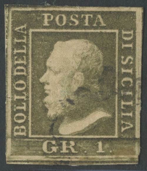 1859, 1gr (III tav). N.4  Verde ... 