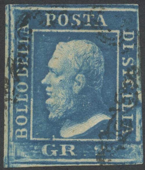 1859, 2gr. N.6f Azzurro Vivo (I ... 