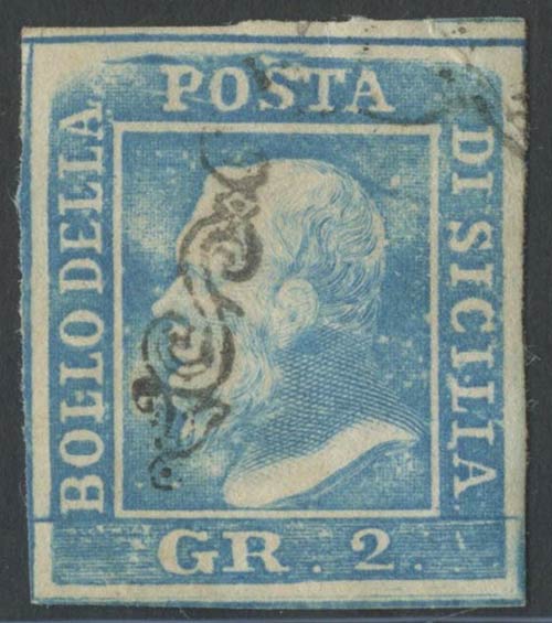 1859, 2gr (Itav.) N.6g Azzurro ... 