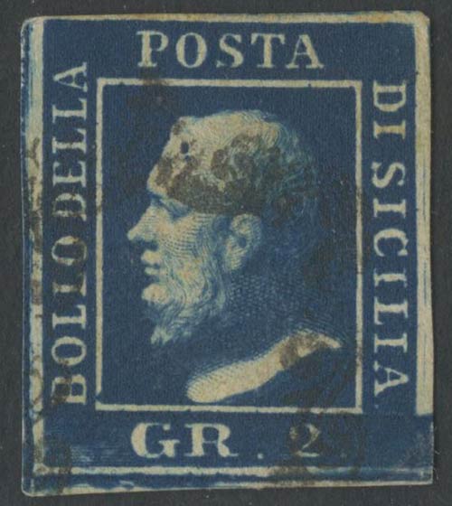 1859, 2gr. N.8a Azzurro ... 