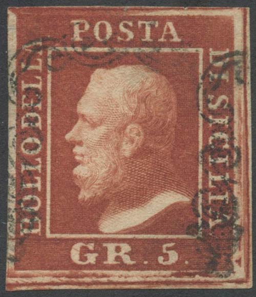 1859, 5gr. N.9d Rosso Brunastro (I ... 
