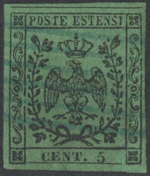 1852, N.1 Verde, usato. (A+) ... 
