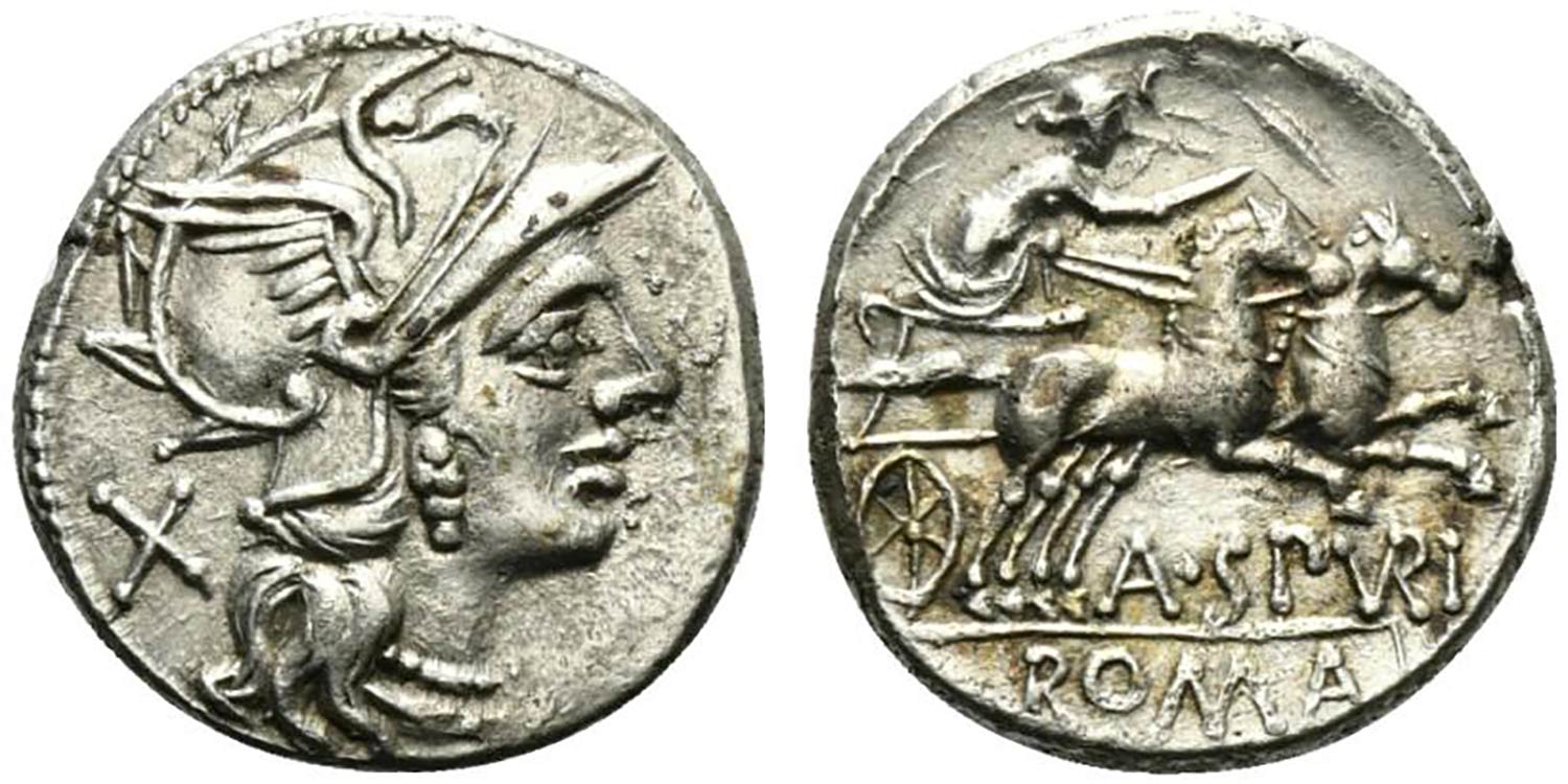 A. Spurilius, Rome, 139 BC. AR ... 