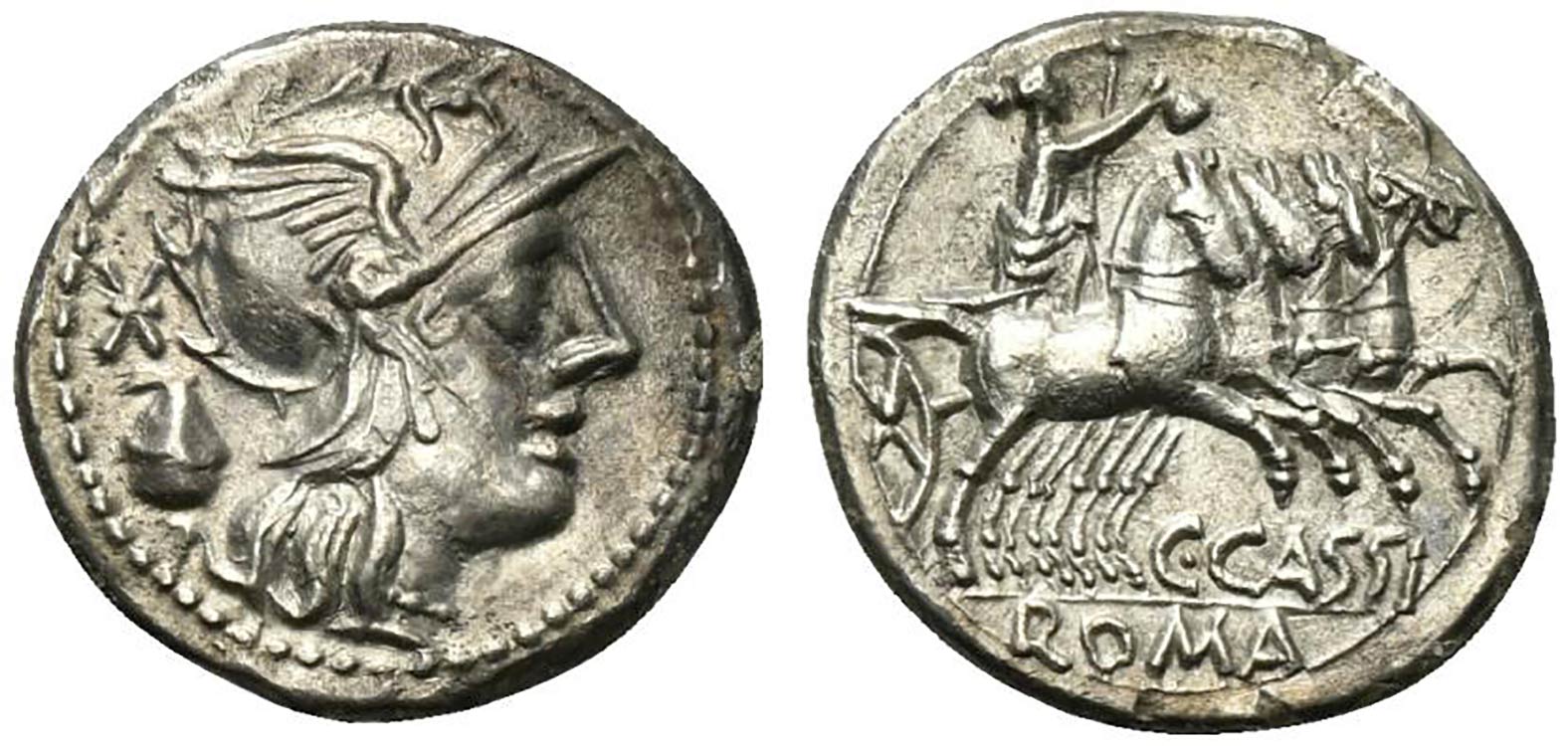 C. Cassius, Rome, 126 BC. AR ... 