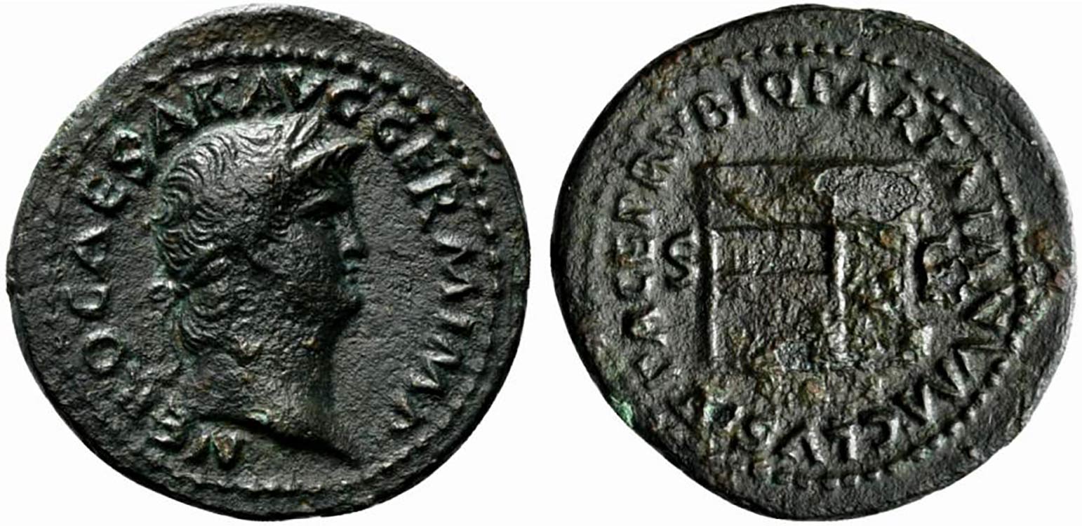 Nero (54-68). Æ As (30mm, 10.07g, ... 
