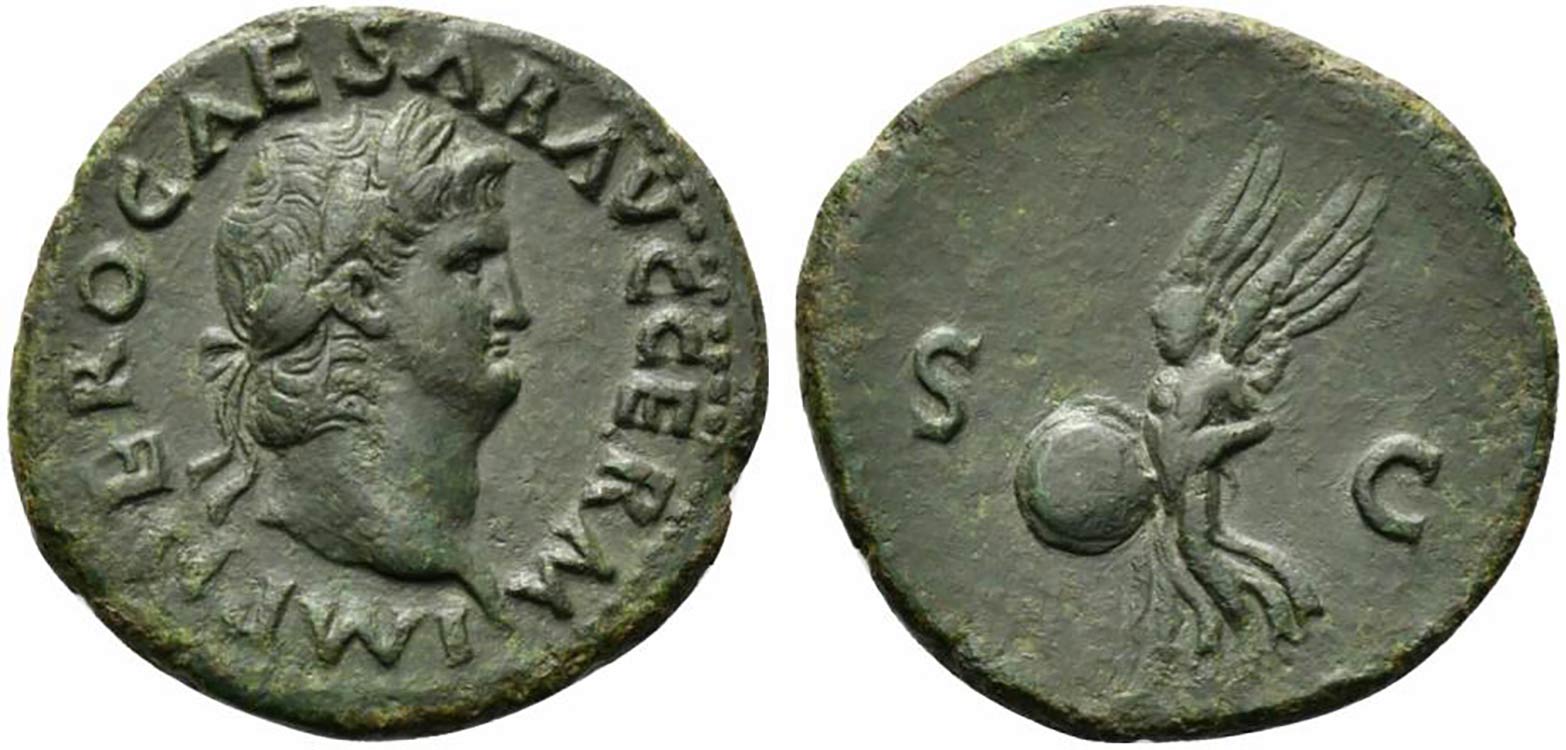 Nero (54-68). Æ As (28mm, 10.93g, ... 