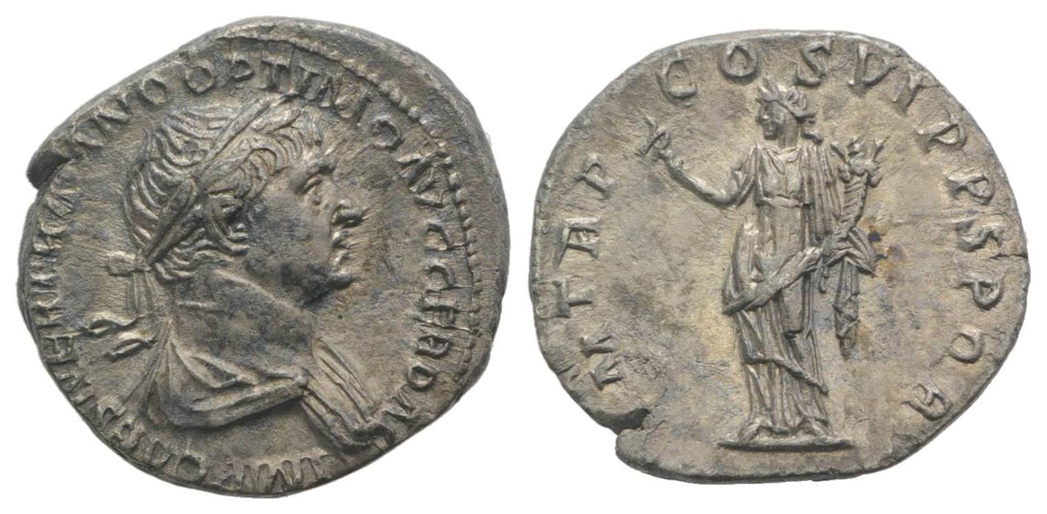 Trajan (98-117). AR Denarius ... 