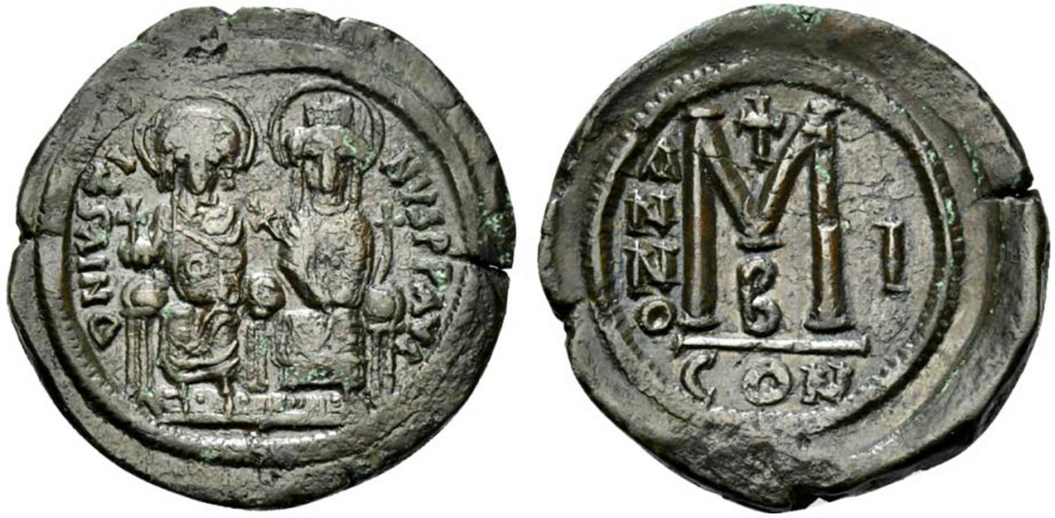 Justin II and Sophia (565-578). Æ ... 