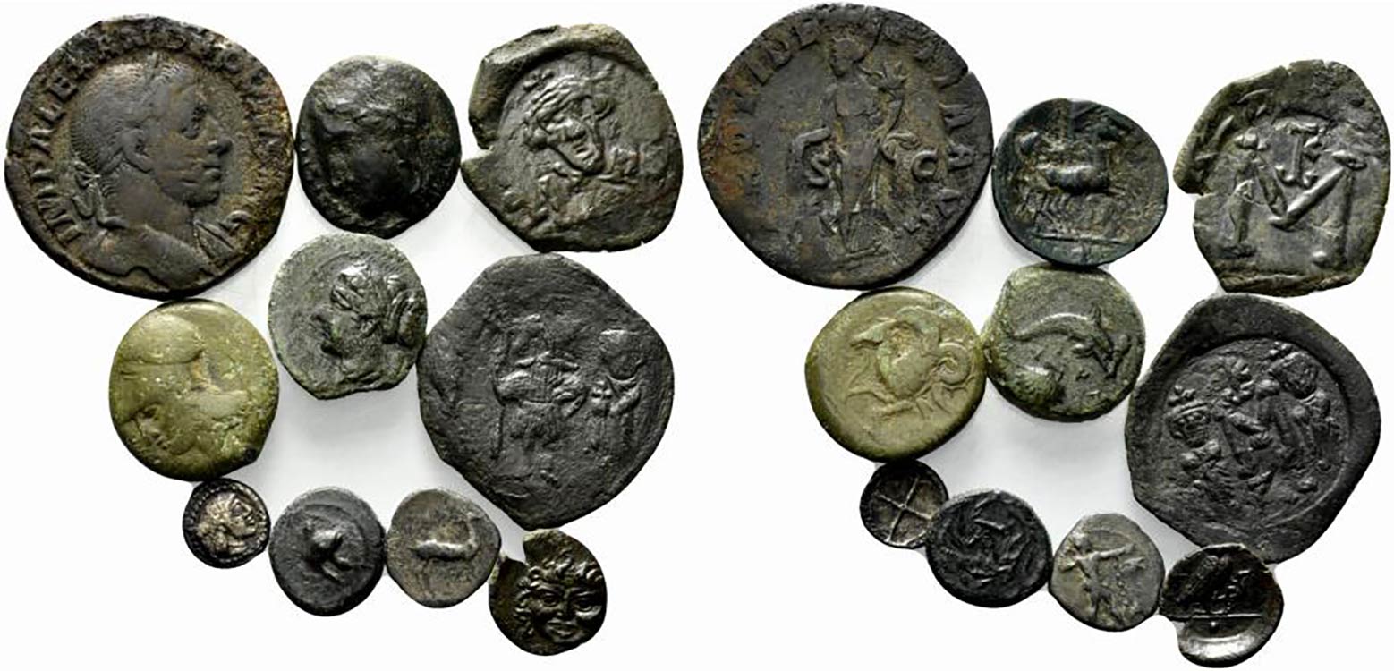 Mixed lot of 10 Greek, Roman and ... 