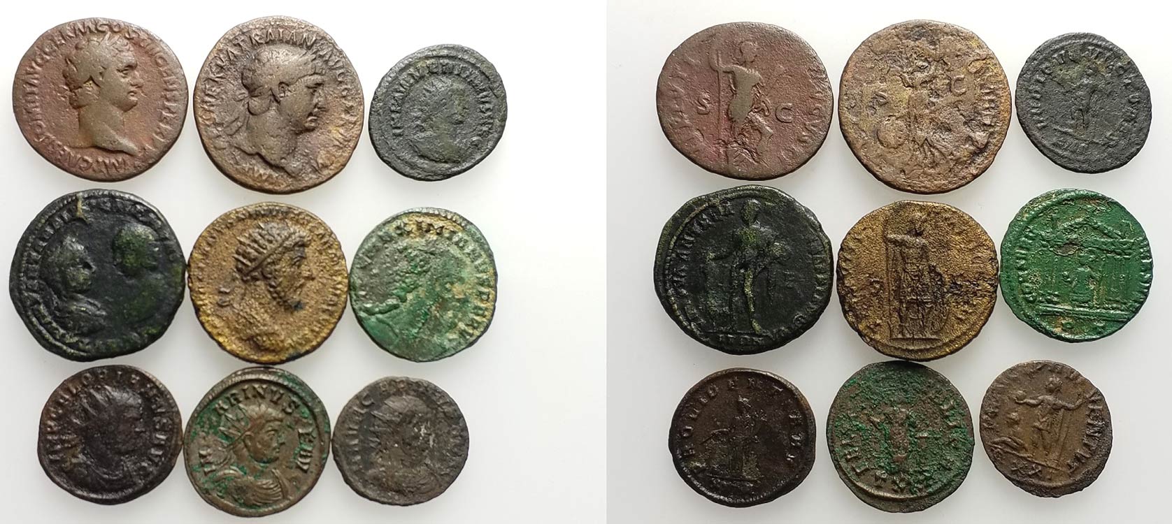 Lot of 9 Roman Imperial Æ coins, ... 
