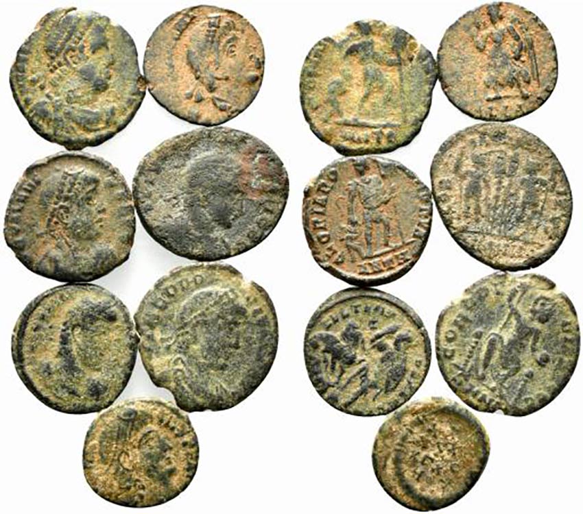 Lot of 7 Late Roman Imperial Æ ... 