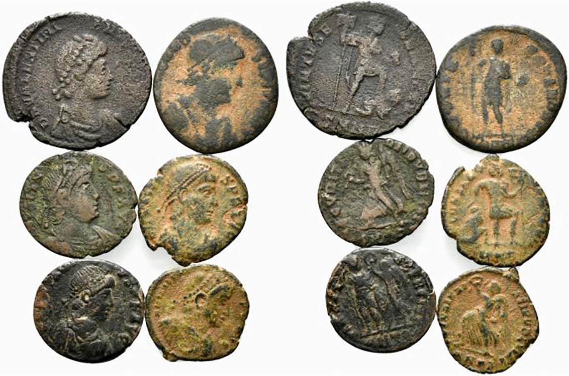 Lot of 6 Late Roman Imperial Æ ... 