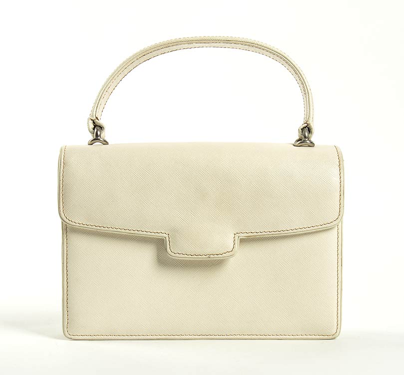 GUCCILEATHER BAG60sWhite leather ... 