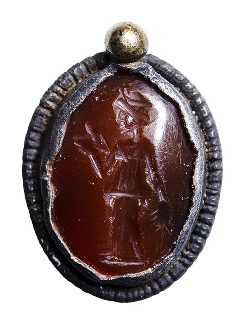 A roman silver pendant set with a ... 