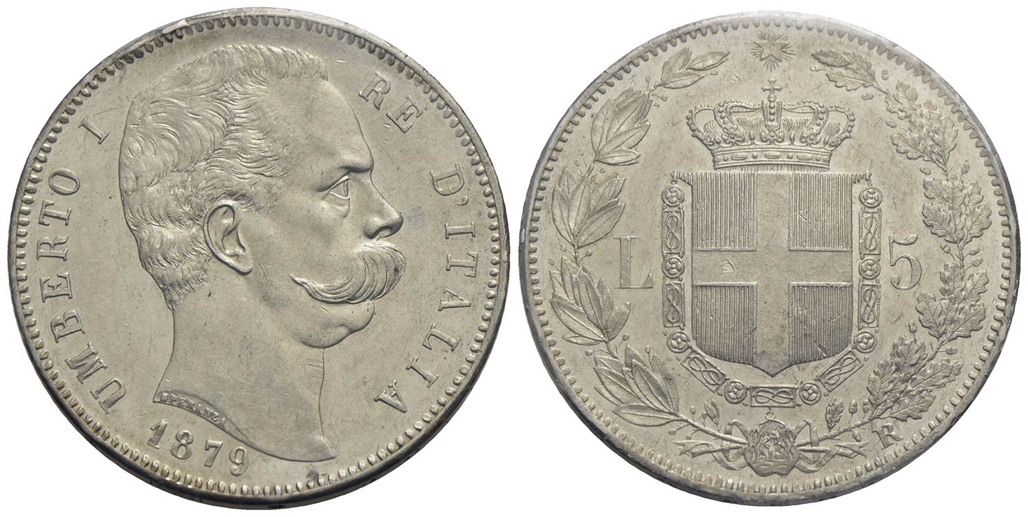 Umberto I (1878-1900) . 5 Lire. ... 