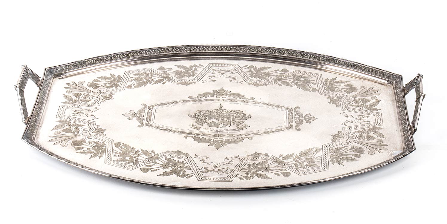 English silver plated tray - ... 
