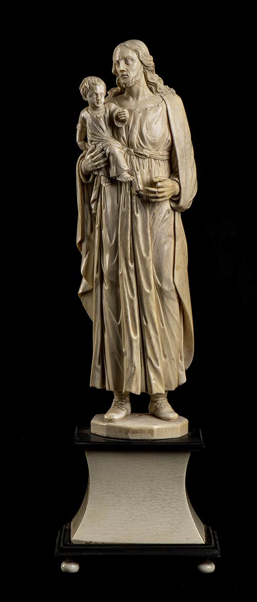 Carved ivory carving depicting St. ... 