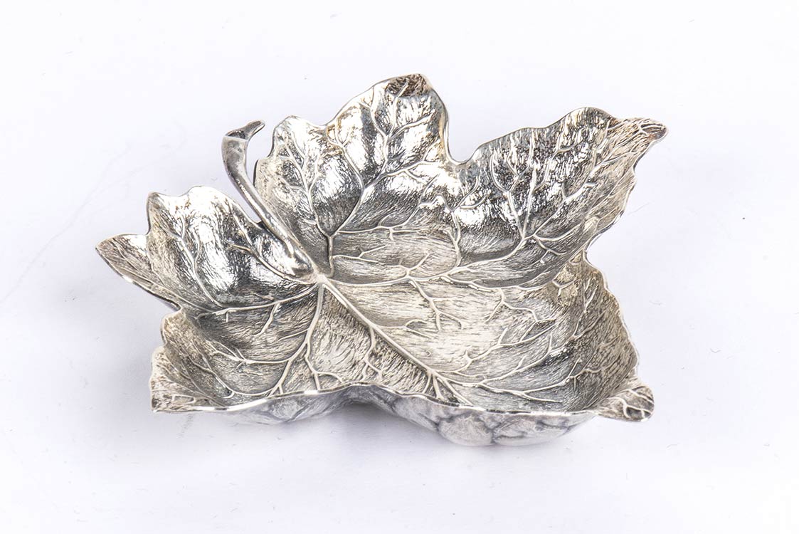 Italian sterling silver leaf, mark ... 