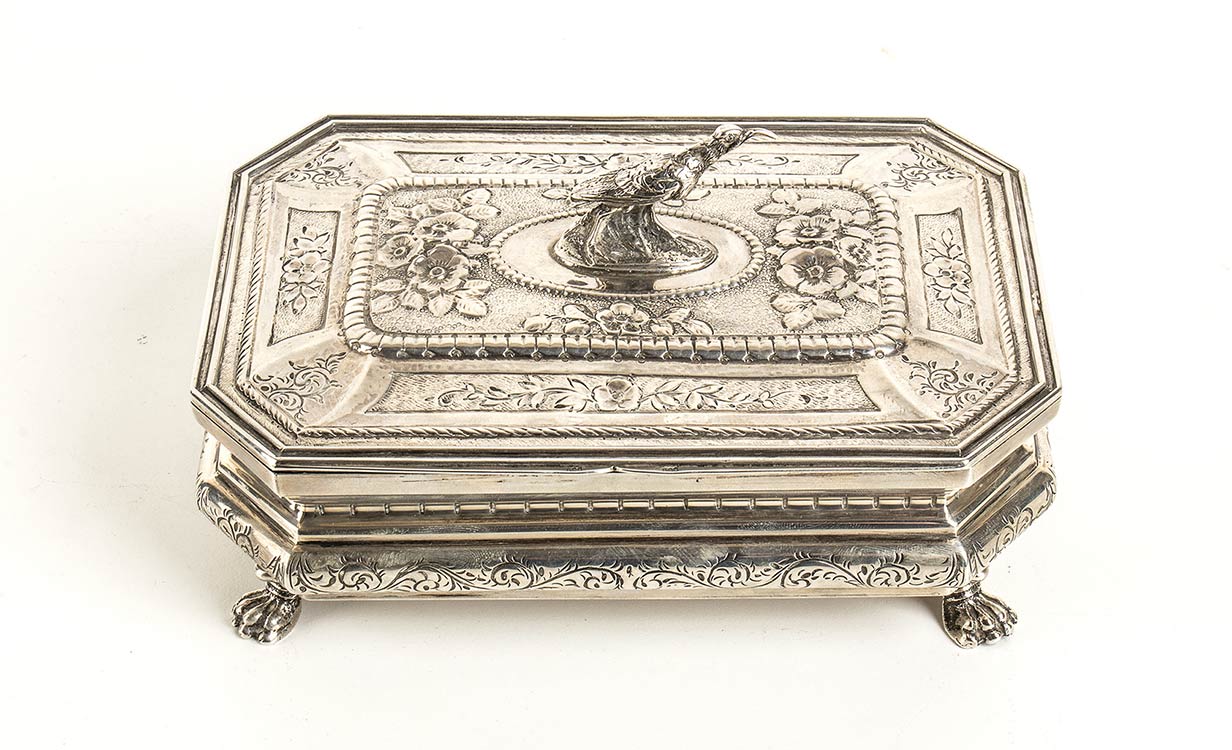 Italian silver box - early 20th ... 