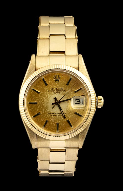 ROLEX DATE gold wristwatch, ... 