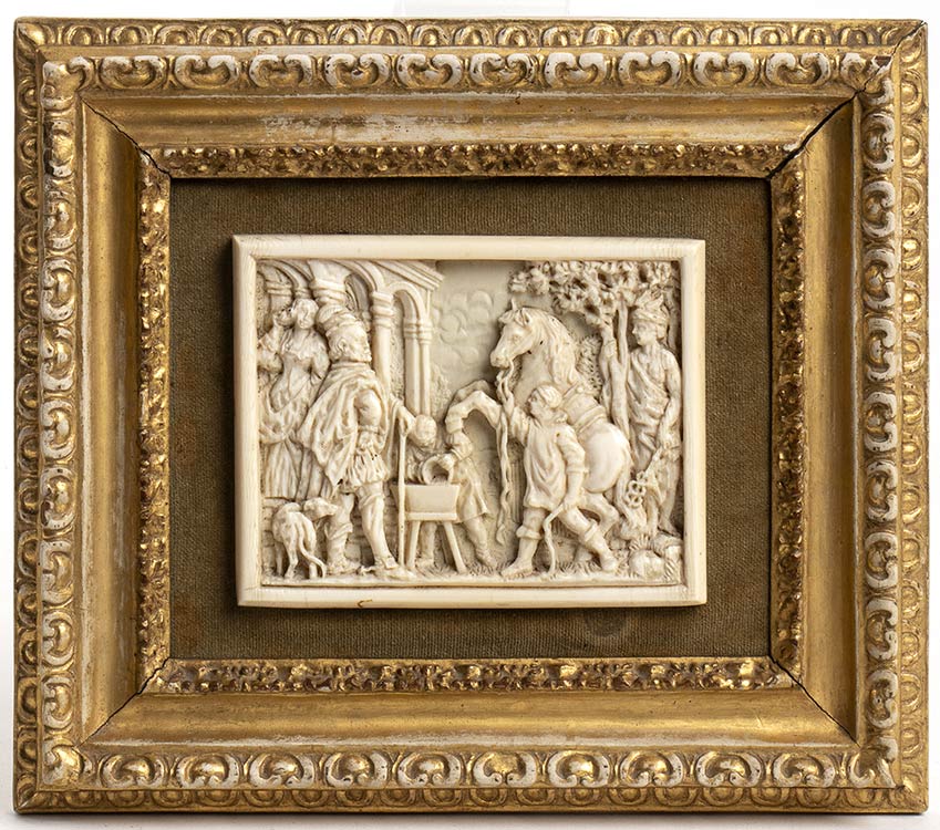 French ivory plaque - 19th Century ... 