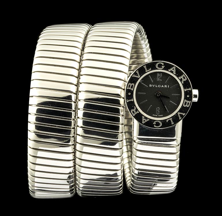 BULGARI wristwatch black dial with ... 