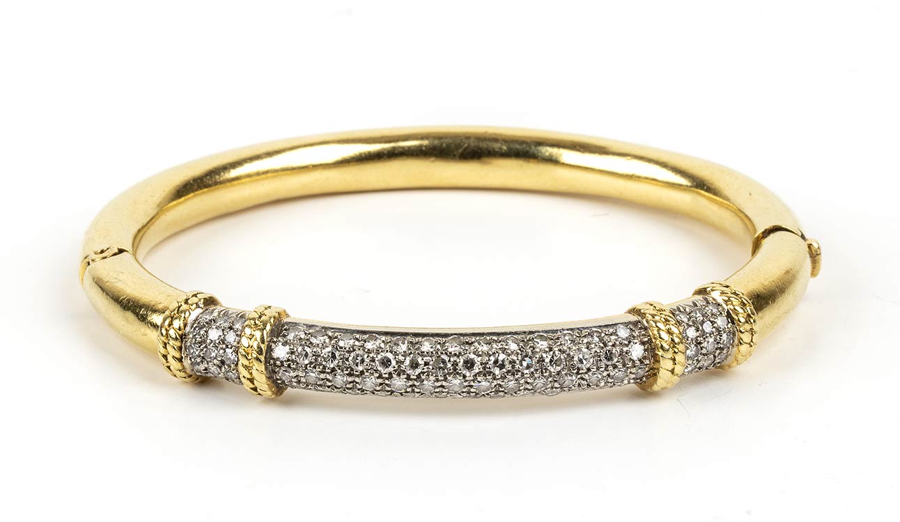 Gold and diamonds bracelet 18k ... 