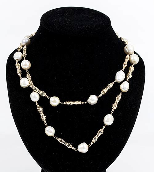 Australian pearl gold neckless18k ... 