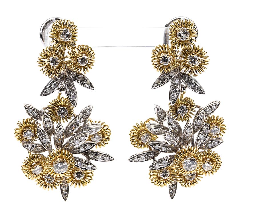 Gold and diamonds earrings 18k ... 