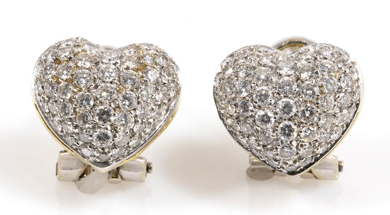 Gold and diamonds earrings18k ... 