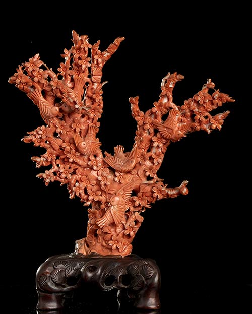 A CORAL CARVING
China, early 20th ... 