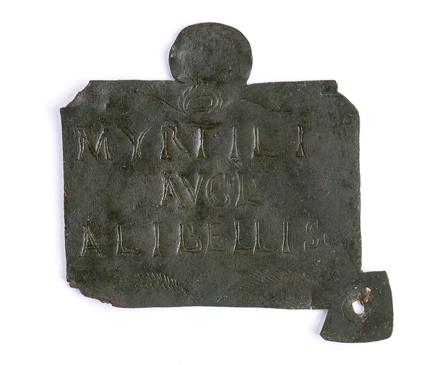 Roman Bronze Plate with Epigraph; ... 