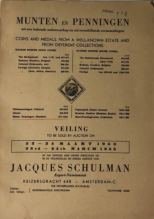 Schulman J.  Coins and Medals from ... 