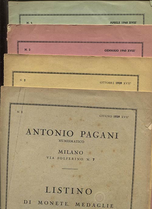 PAGANI  A. -  Milano, 1939 \ 1940. ... 