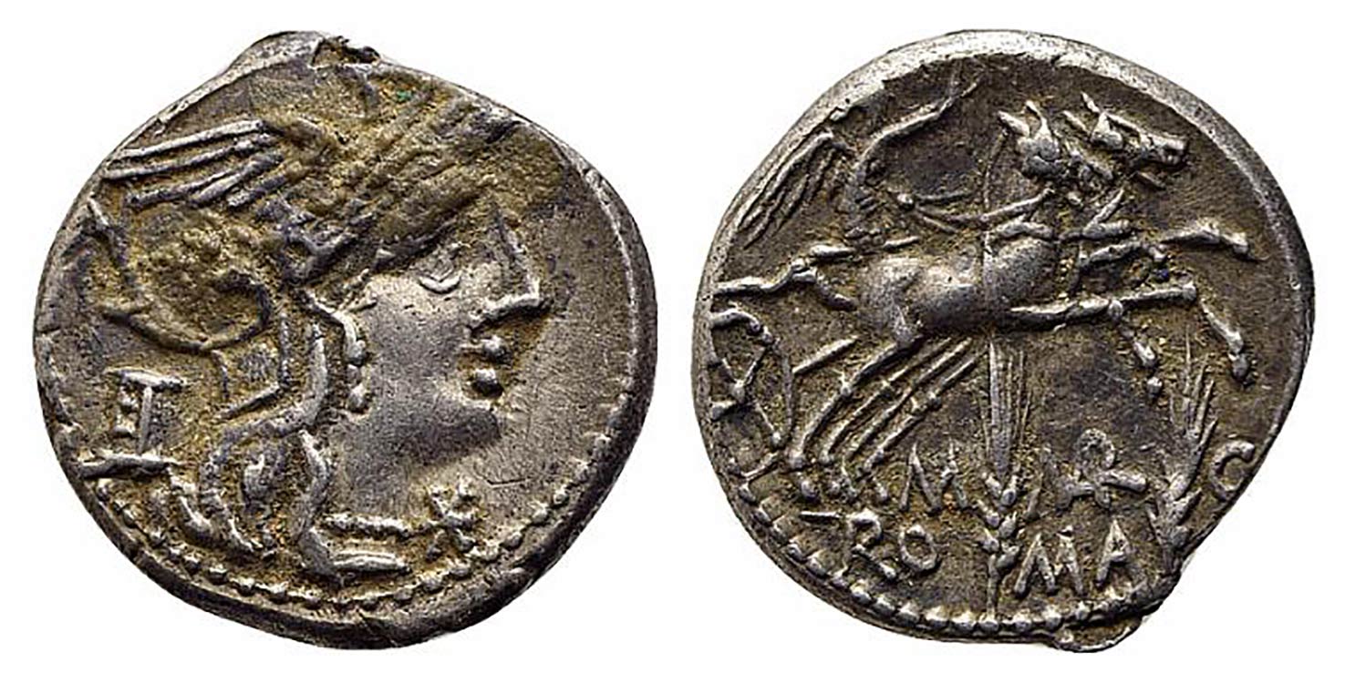 M. Marcius Mn.f., Rome, 134 BC. AR ... 