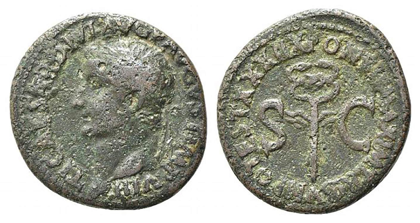 Tiberius (14-37). Æ As (28.5mm, ... 