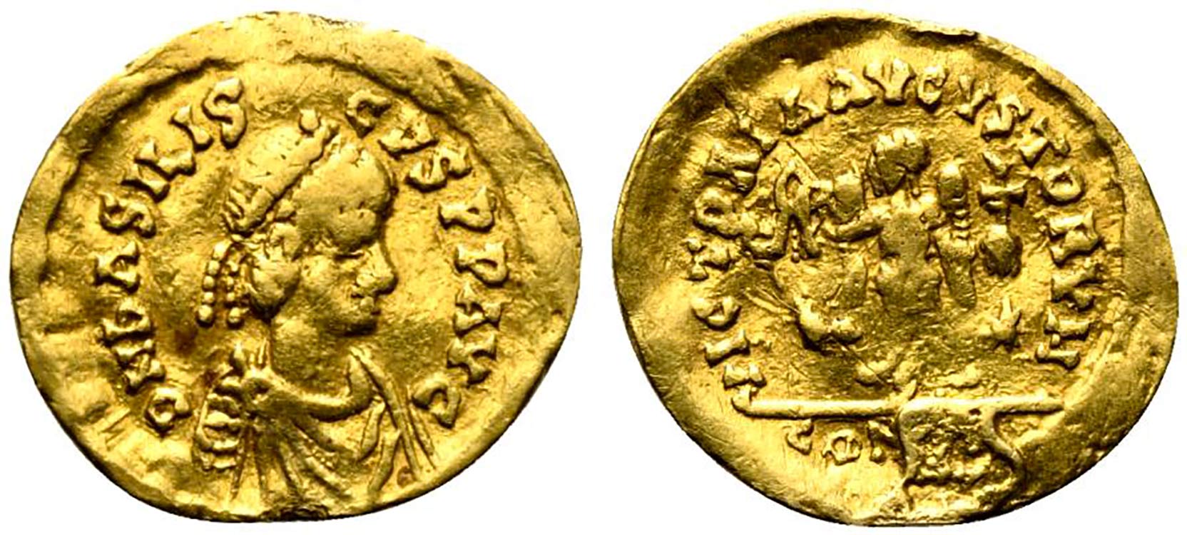Basiliscus (475-476). AV Tremissis ... 