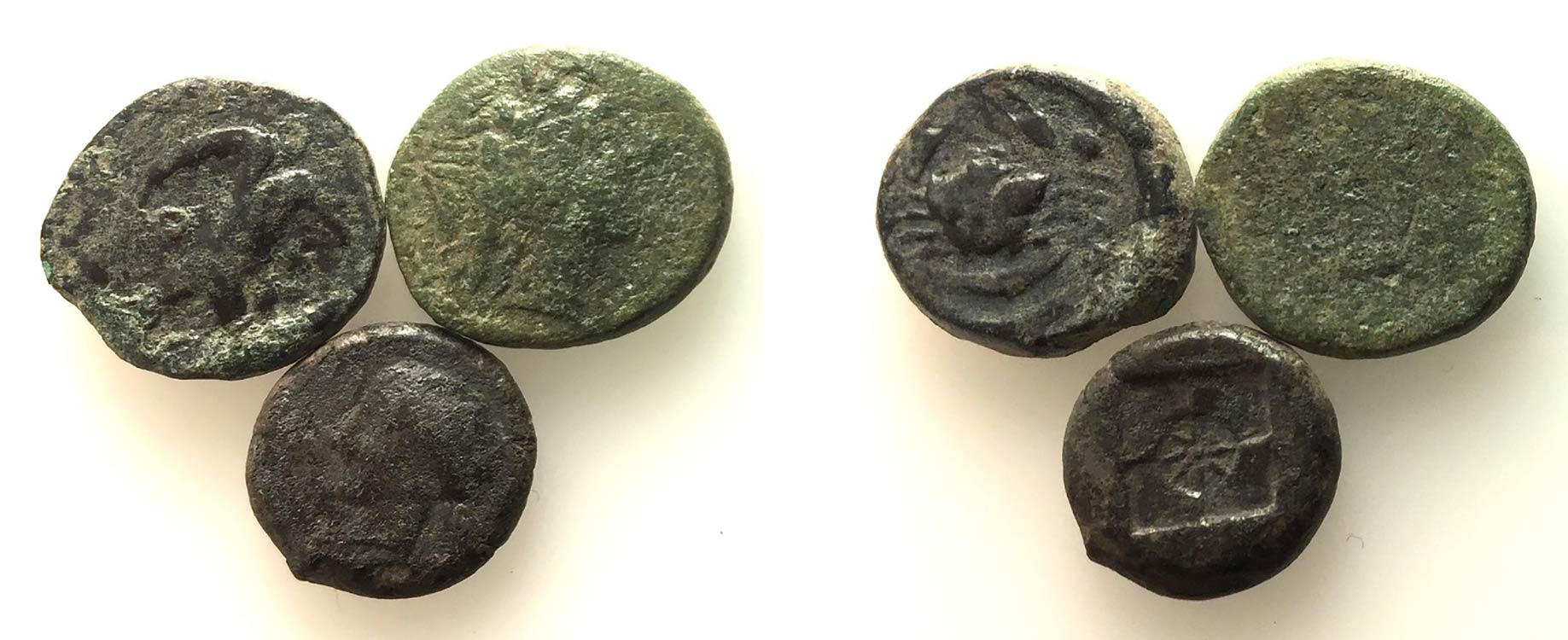 Sicily, lot of 3 Æ coins, to be ... 