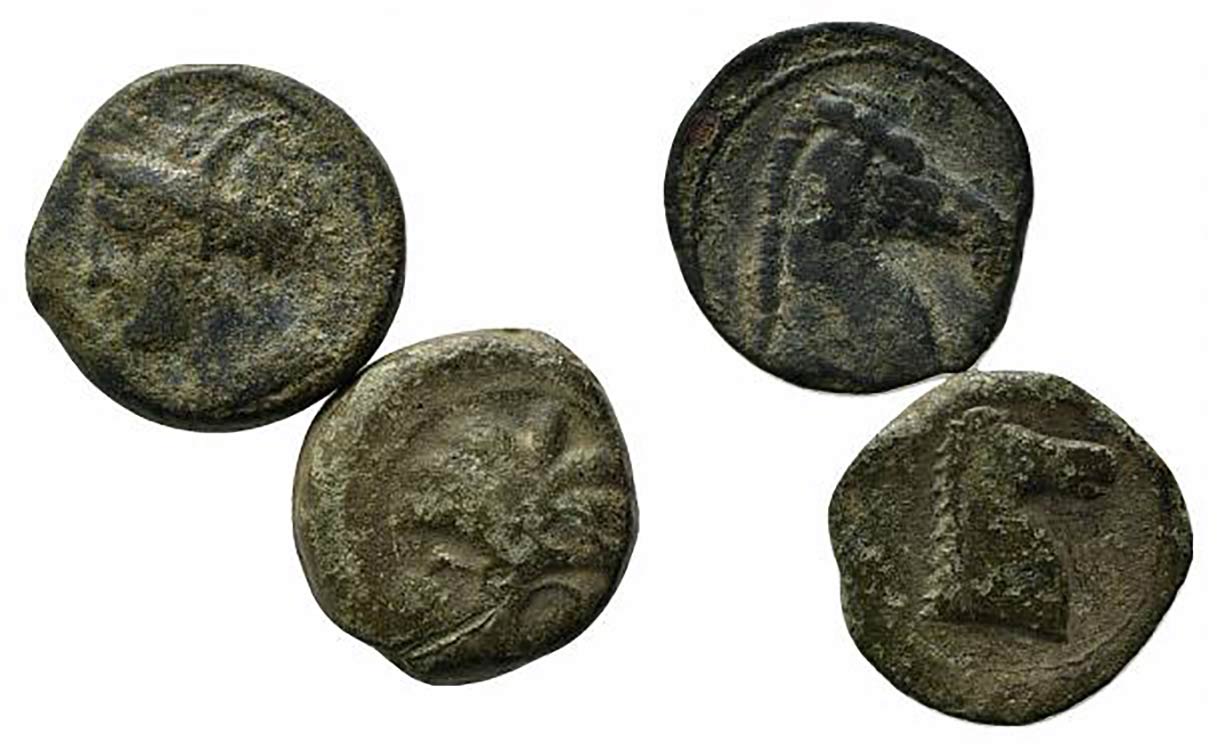 Carthage, lot of 2 Æ Greek coins, ... 