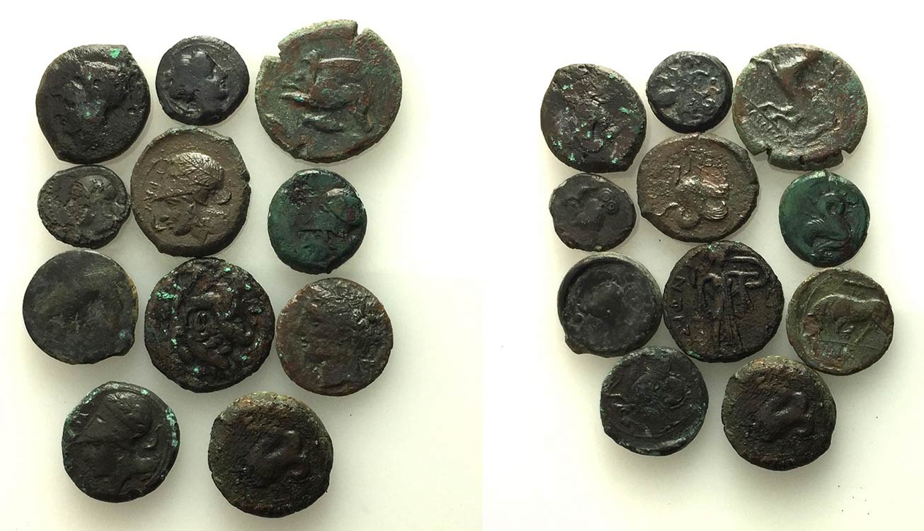 Lot of 11 Greek Æ coins, to be ... 