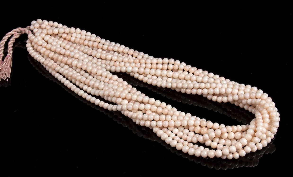 9 pink coral beads loose ... 