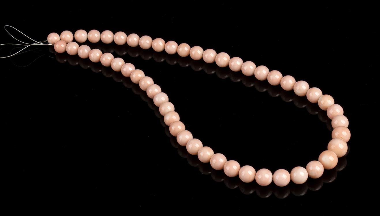 1 pink coral beads loose ... 