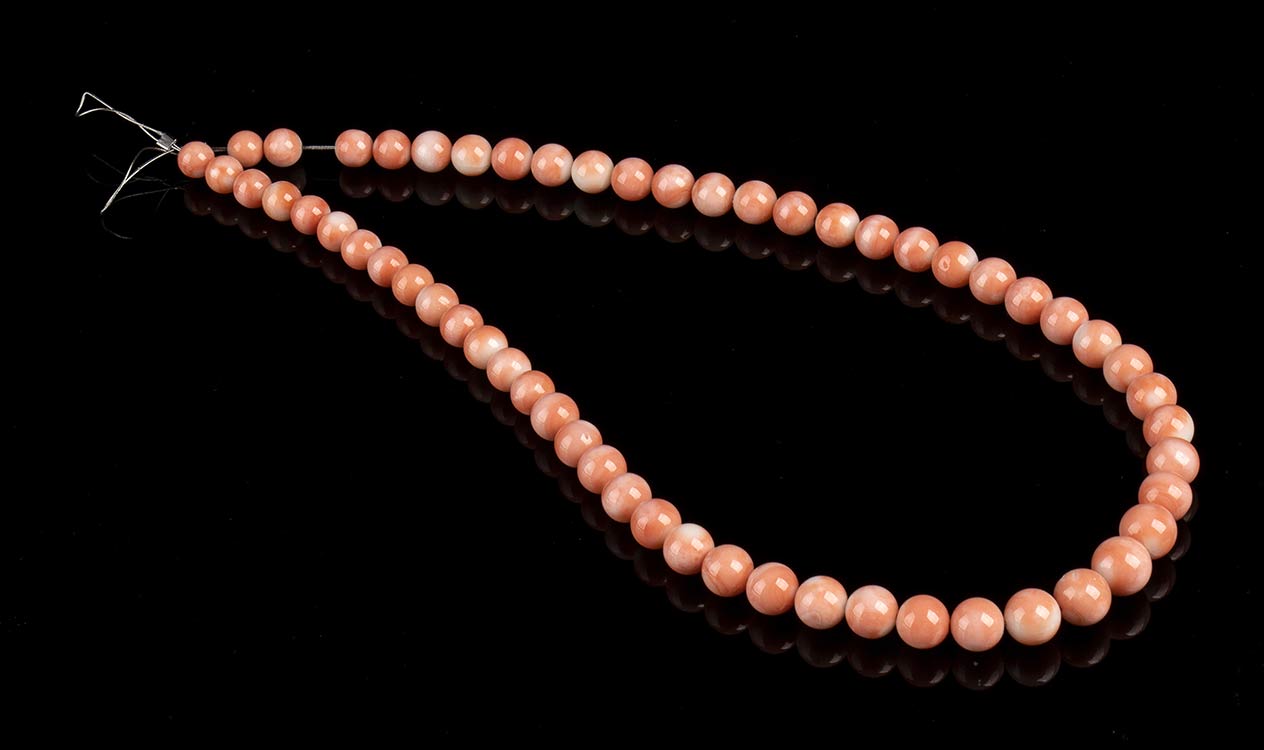 Pink coral beads loose ... 
