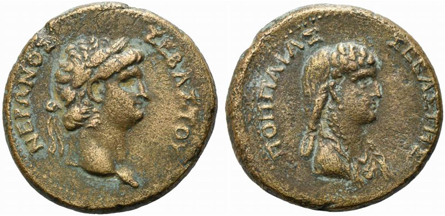 Nero with Poppaea (54-68). Koinon ... 