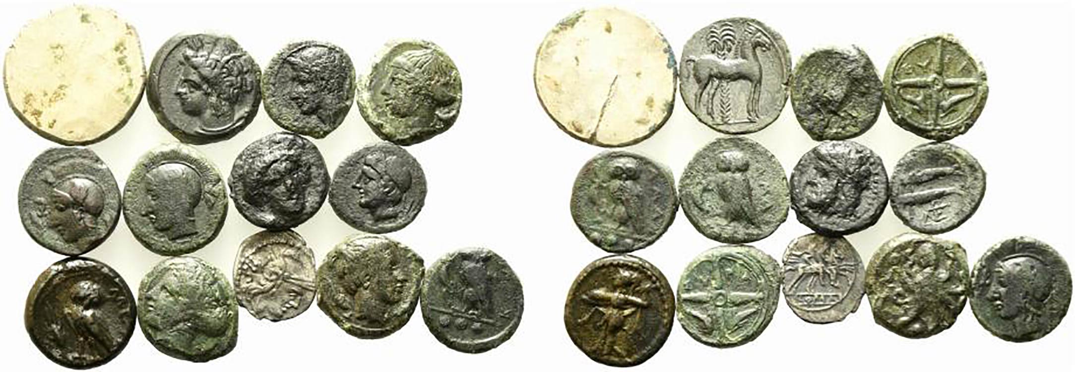 Sicily, lot of 15 AR and Æ coins, ... 