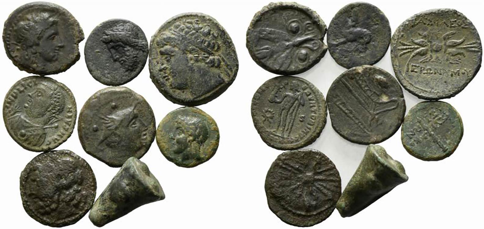 Sicily, lot of 8 Æ coins, to be ... 