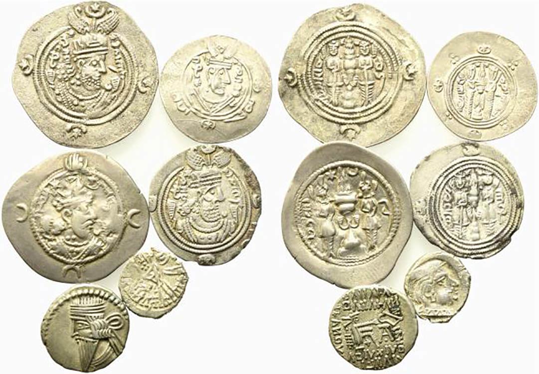 Lot of 6 Oriental Greek AR coins, ... 